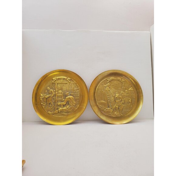 Thick and Heavy 1970s Netherlands Brass Cast Wall Plaque De Loodgieter (The - Picture 5 of 10